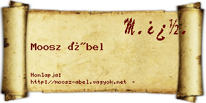 Moosz Ábel névjegykártya