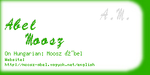 abel moosz business card